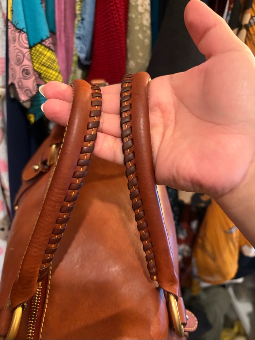 Dooney & Bourke | Large Florentine Leather Satchel | Patina - Picture 10 of 16